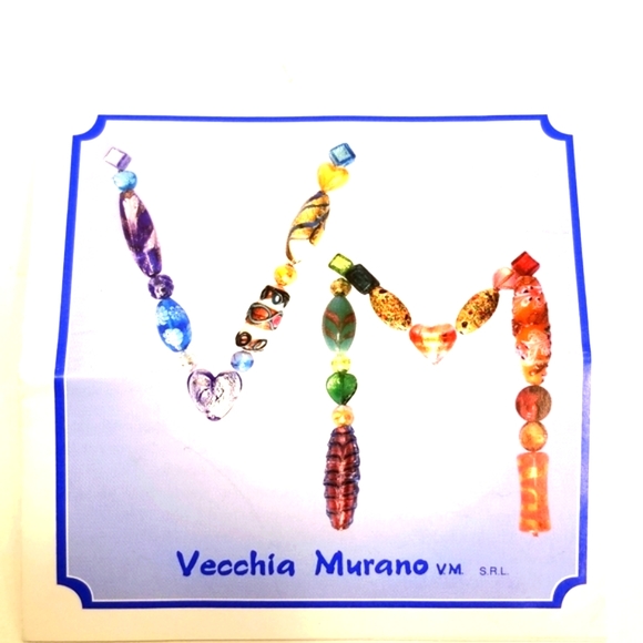 🔻REDUCED Vecchia Murano Italian Handblown purple glass beads Y necklace earring - Picture 10 of 15